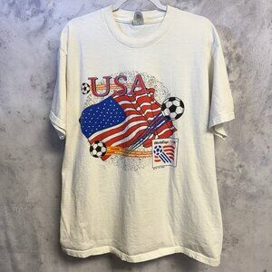 Vintage 90s Fifa World Cup USA 1994 T Shirt Mens XL 22x28.5 Soccer